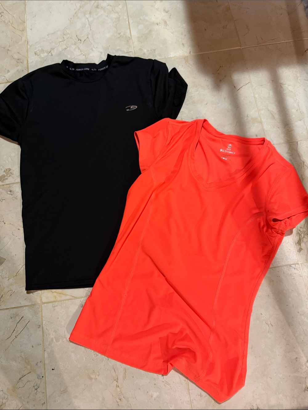 Performance Active Tee - Black & Bright Coral - Unbranded/Unknown